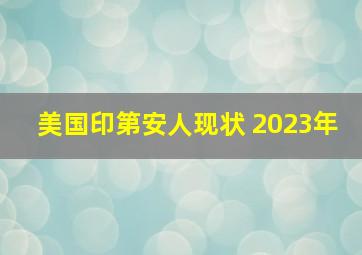 美国印第安人现状 2023年